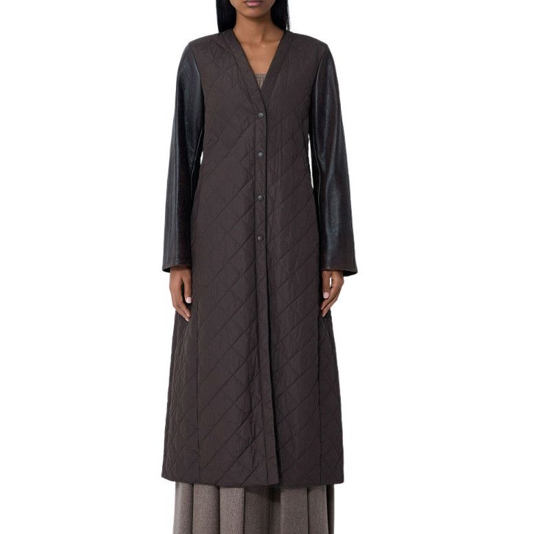 MAX MARA Gray Quilted Coat New & Authentic (Women's size:IT
