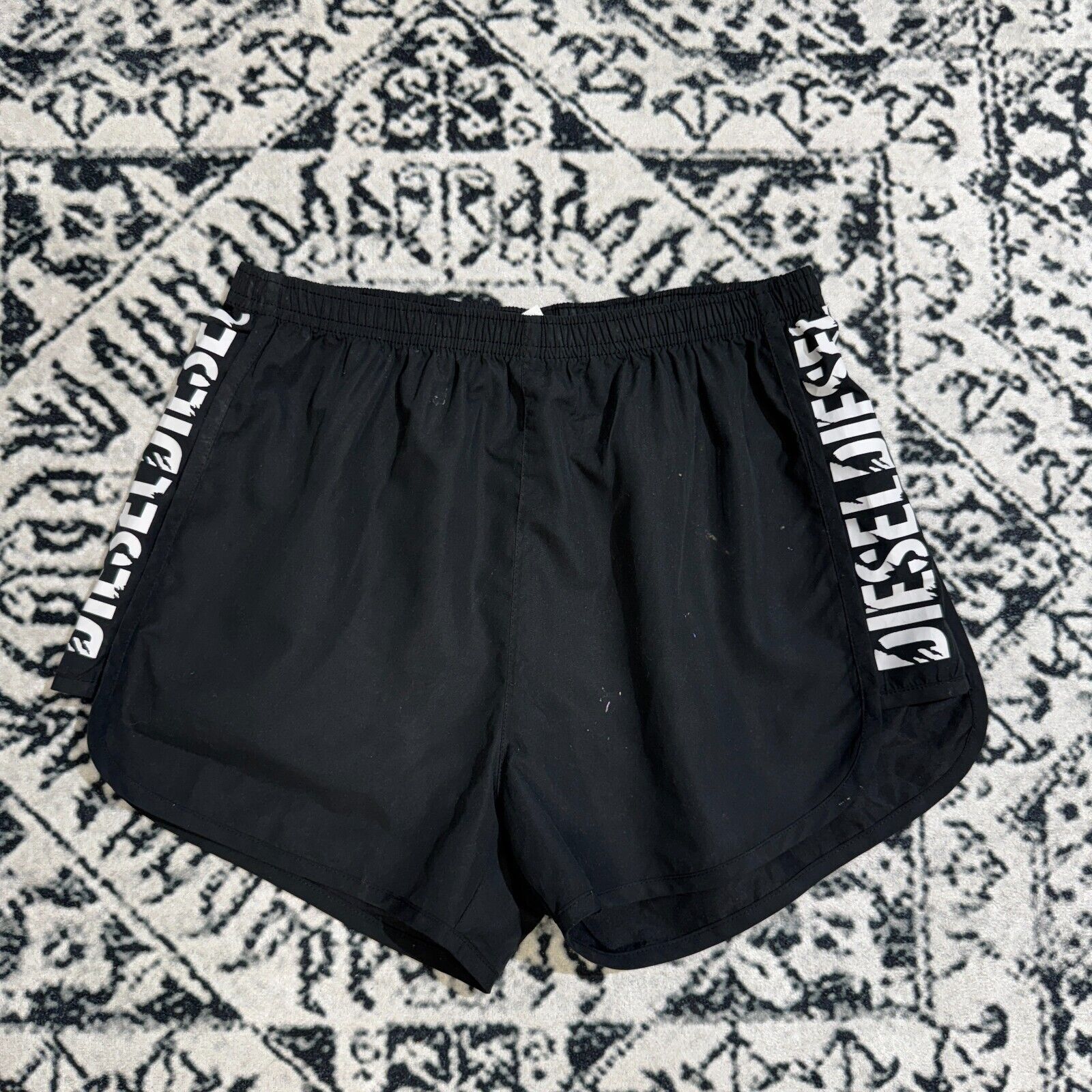 Diesel × Vintage Vintage Diesel Women's Black Polyester Shorts Size S 90s Size US 29 - 1 Thumbnail