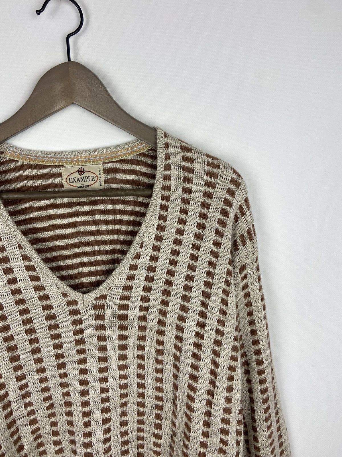 Missoni Vintage Example by Missoni Men's V-Neck Long Sleeve Sweater Size US M / EU 48-50 / 2 - 7 Thumbnail