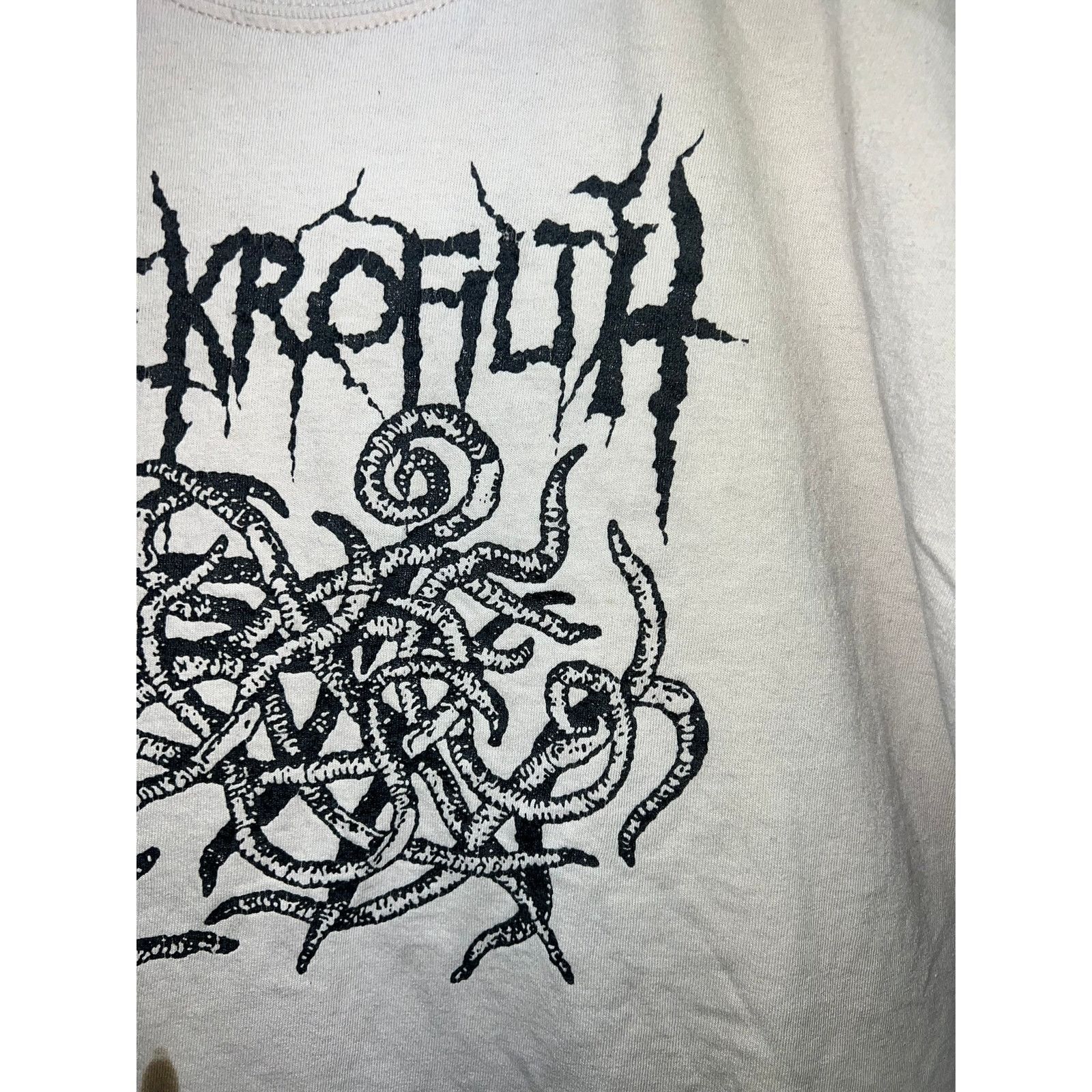 Gildan Nekrofilth Shirt Worm Ritual Design Music Tour Tee XL Stain Size US XL / EU 56 / 4 - 4 Thumbnail