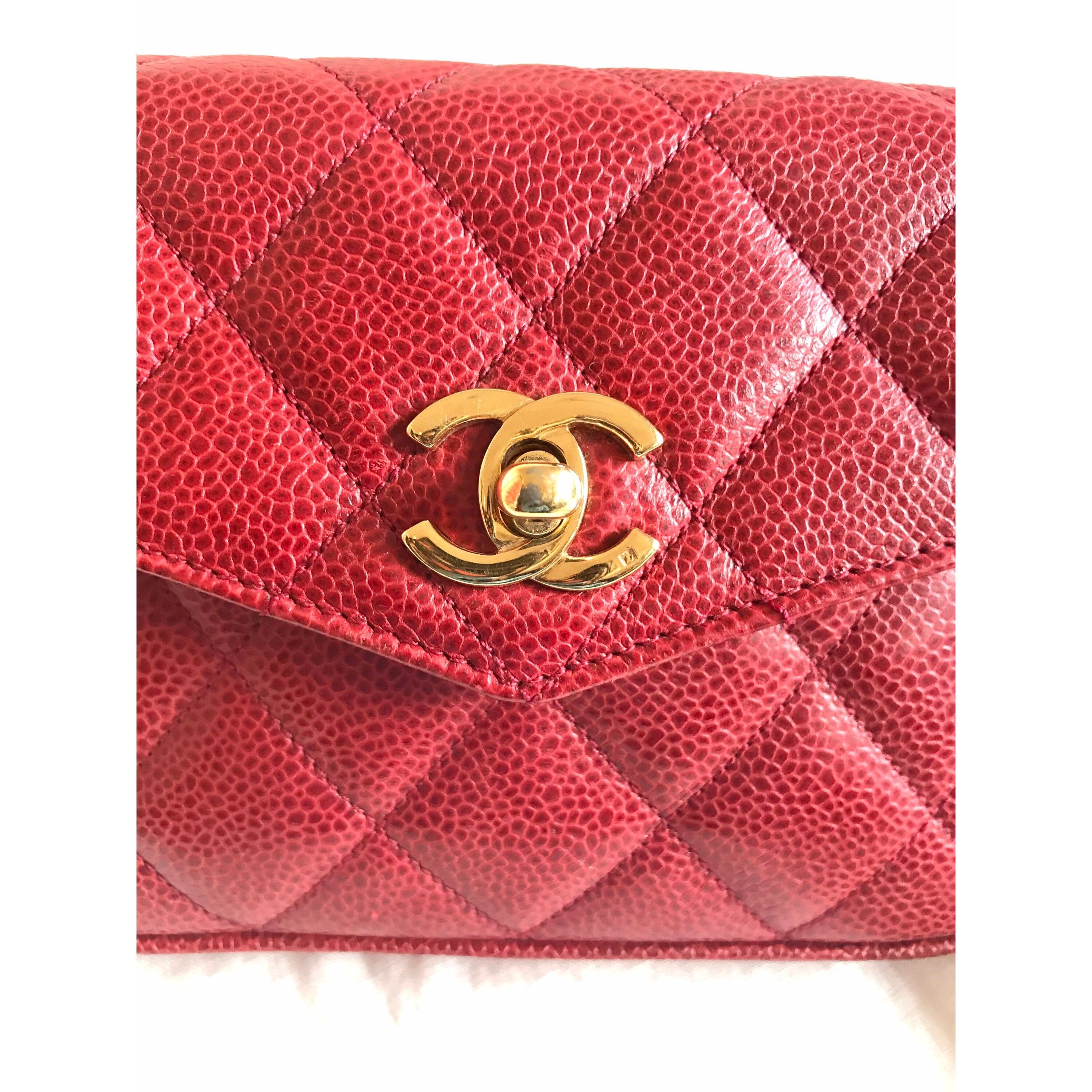 Chanel Vintage CHANEL 2.55 red caviar waist bag, fanny pack with be Size ONE SIZE - 3 Thumbnail