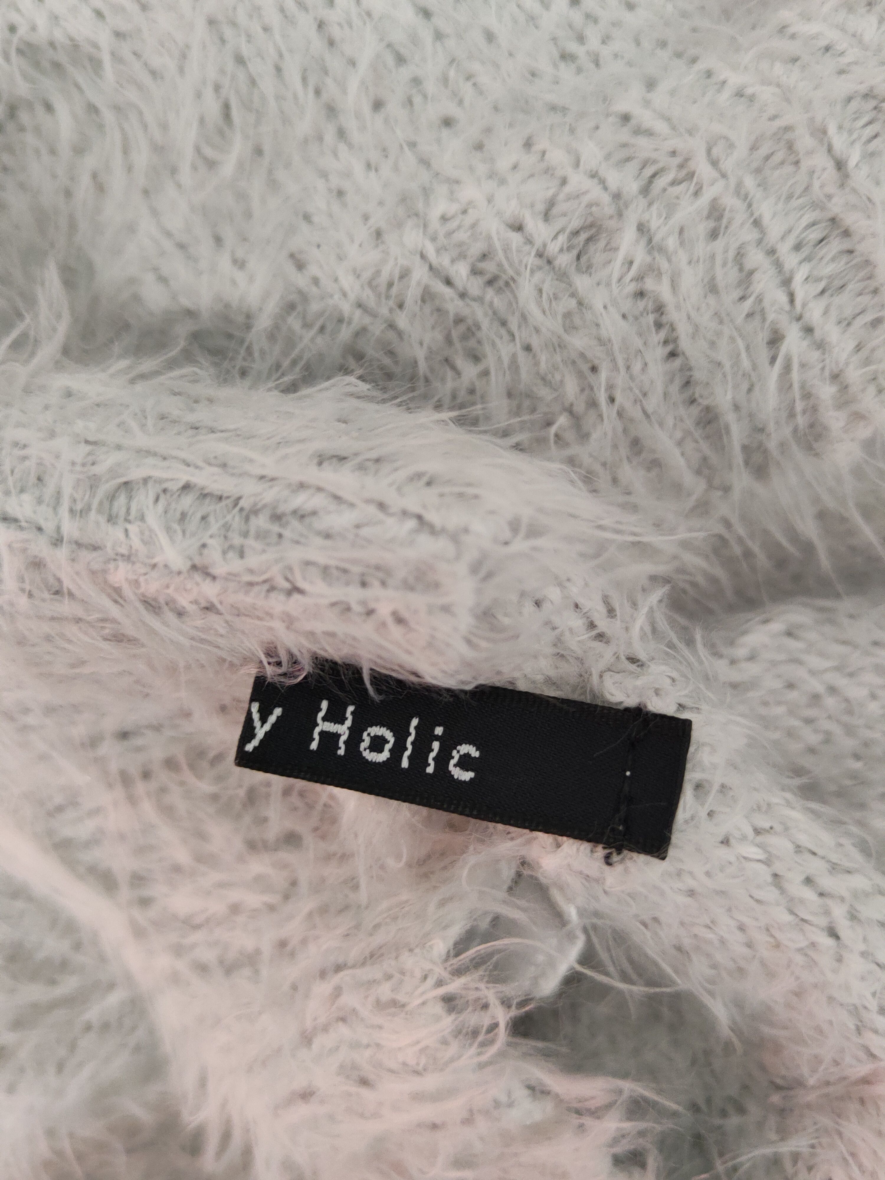 Japanese Brand × Vintage Holiday Holic Gray faded dirty Shaggy Fur Knitwear #S1965 Size M / US 6-8 / IT 42-44 - 12 Thumbnail