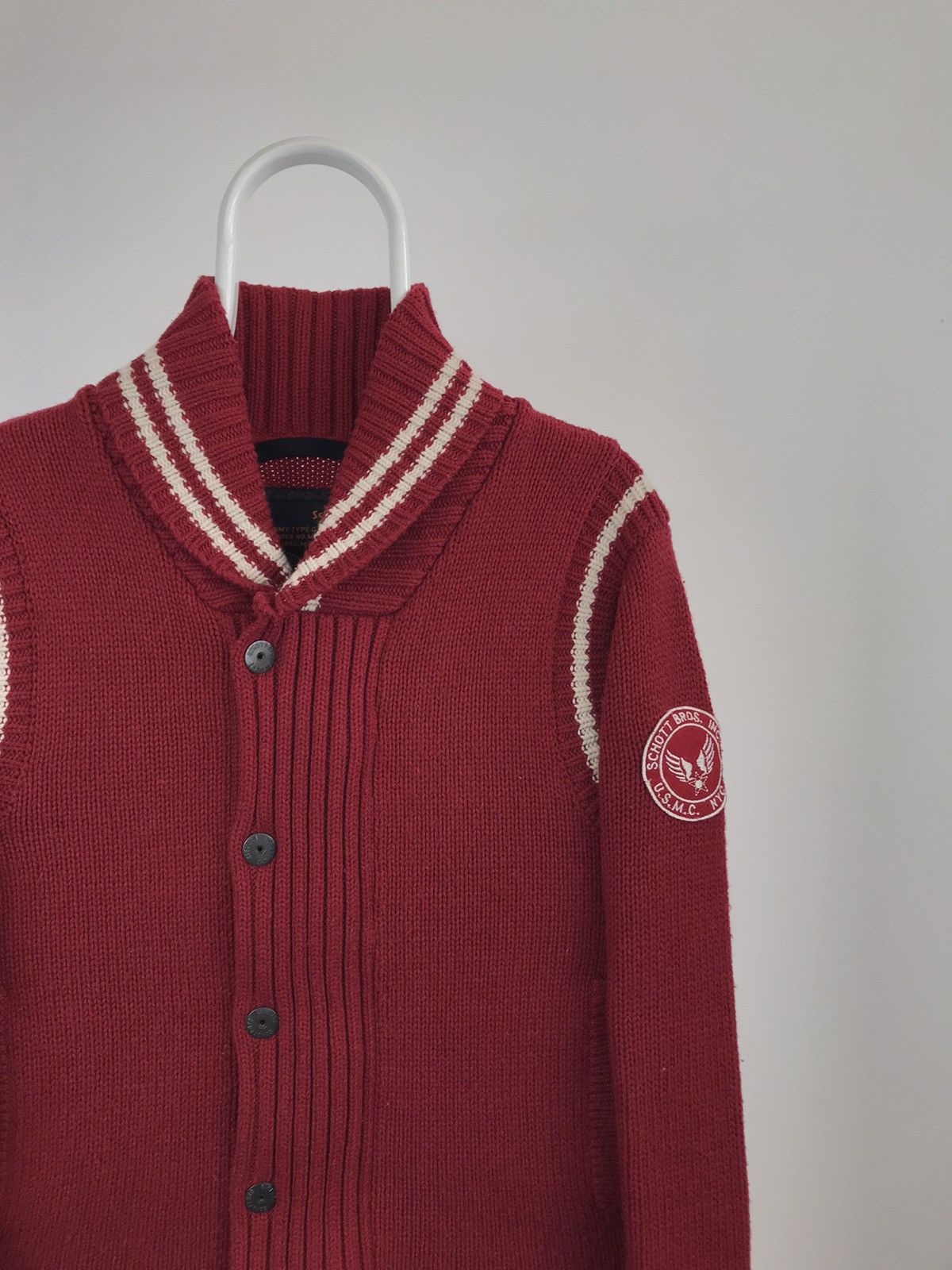 Schott Vintage Schott NYC Army Military Style Zip Cardigan Size US S / EU 44-46 / 1 - 2 Thumbnail