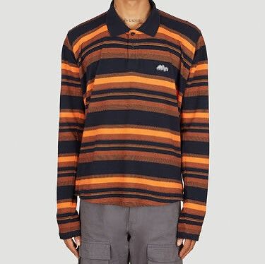 Martine Rose Martine Rose SS24 Longsleeve Polo Shirt in Orange Size US M / EU 48-50 / 2 - 2 Thumbnail