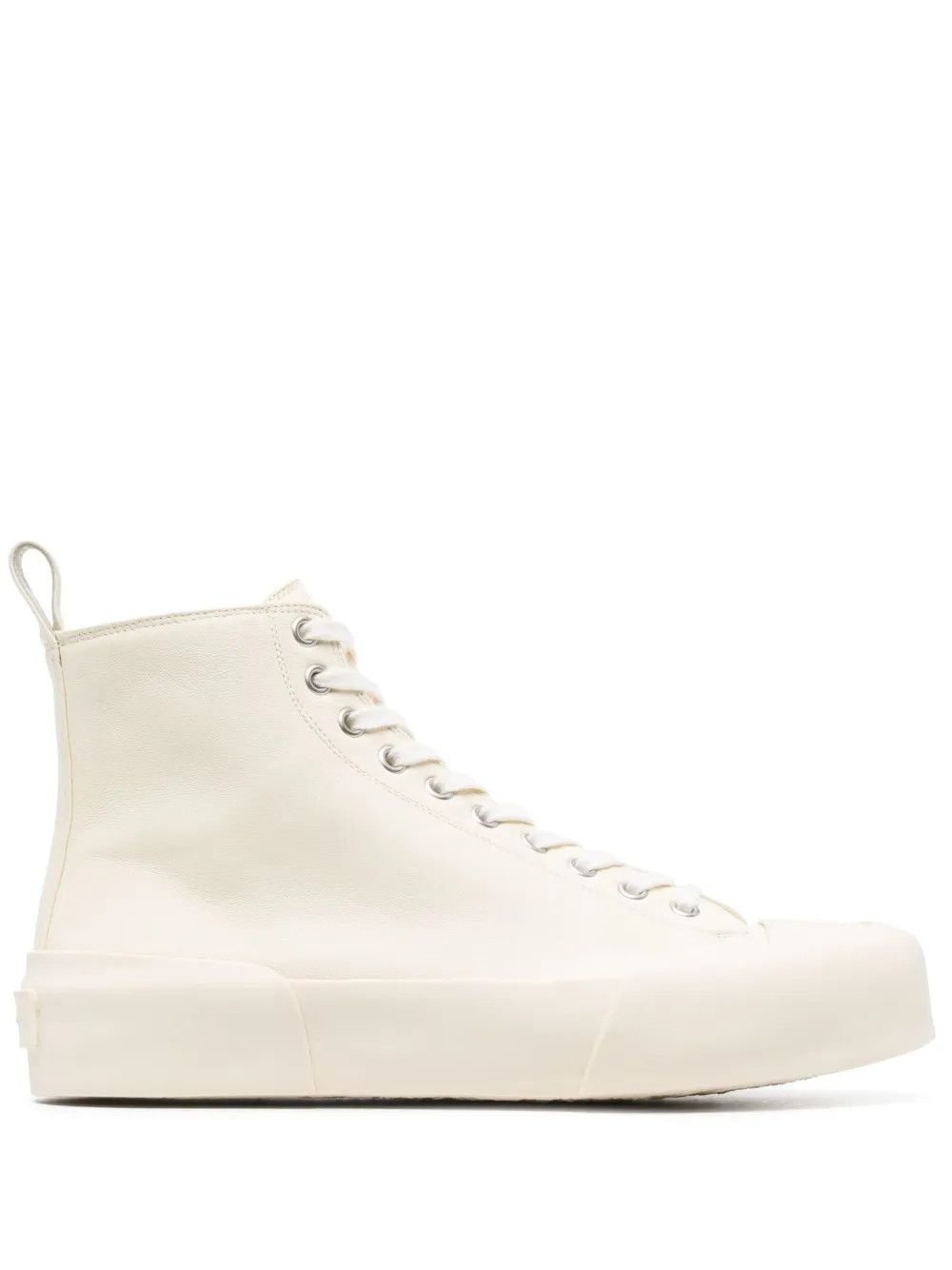 Jil Sander o1y1025 Hi-Top Sneakers in Cream Size US 5 / IT 35 - 1 Thumbnail