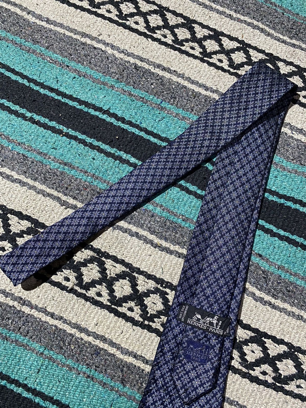 Hermes 1990s Hermes - Vintage Pattern Silk Tie Size ONE SIZE - 2 Thumbnail