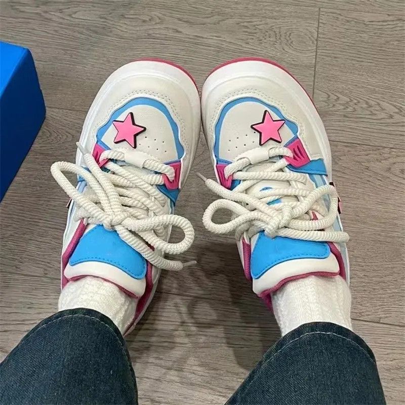 image of Jewelry Thick Sole Sneaker Shoes in Pink, Women's