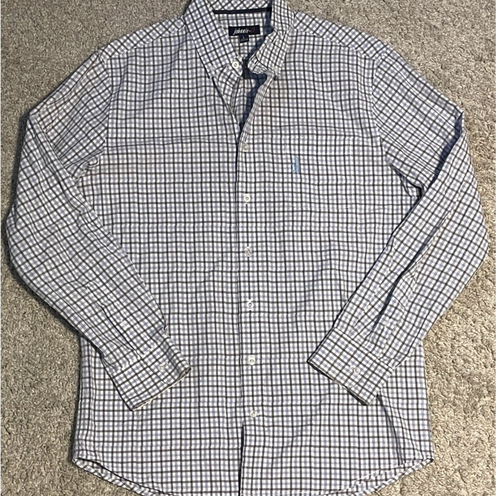 johnnie-O johnnie-O Shirt Mens Large Button-Down Plaid Long Sleeve Casual Cotton Size US L / EU 52-54 / 3 - 2 Thumbnail