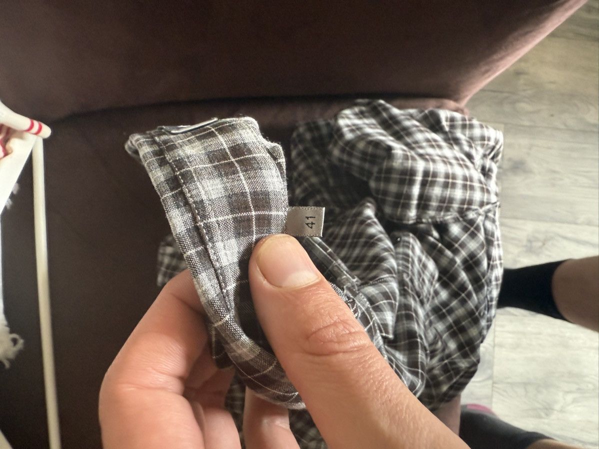 Dior Dior Grey Checkered Cotton Shirt with Chest Pockets Size US L / EU 52-54 / 3 - 18 Thumbnail