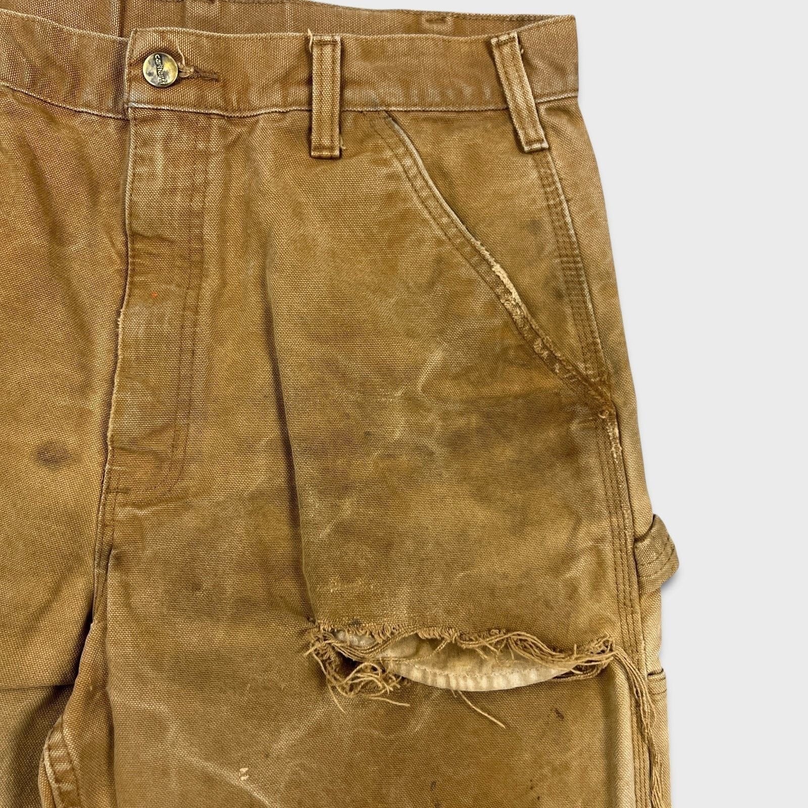 Carhartt Carhartt Pants 34x32 Carpenter Thrashed Workwear Hammer Loop Size US 34 / EU 50 - 4 Thumbnail
