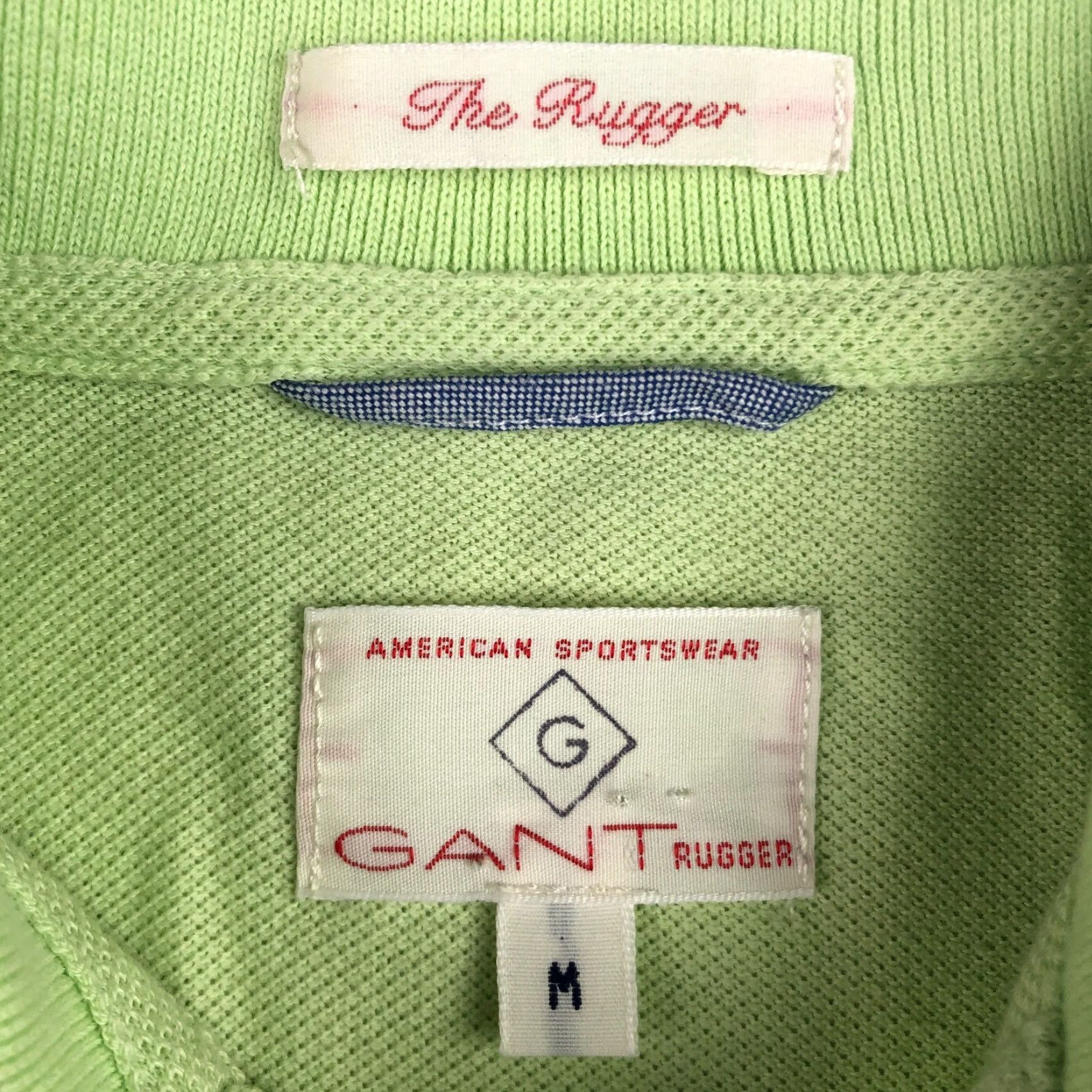 Gant VINTAGE Gant Rugger Polo Shirt Men 100% Cotton S/S Lime Green Medium USA Green Polo Mens Size US M / EU 48-50 / 2 - 3 Thumbnail