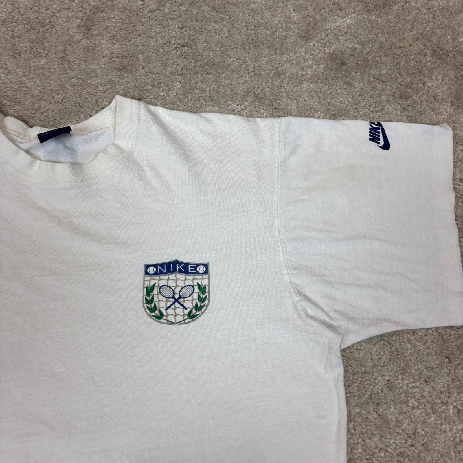 Nike VTG 80s Nike John McEnroe Tennis Crest T Shirt Large Size US L / EU 52-54 / 3 - 2 Thumbnail