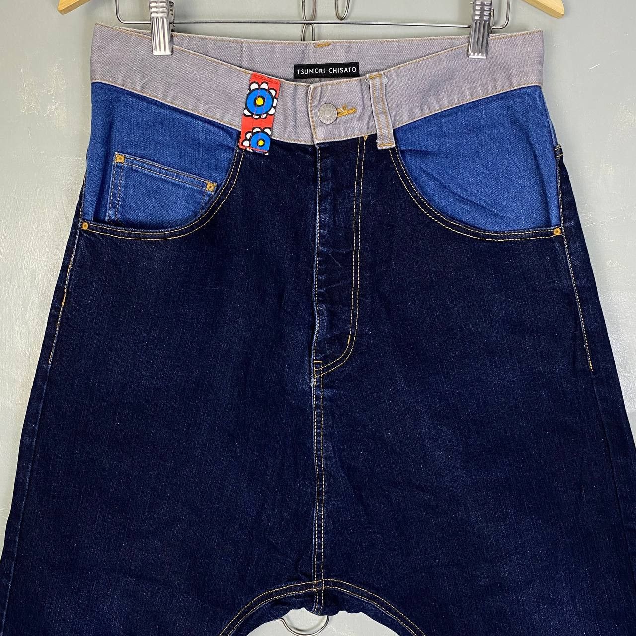 Tsumori Chisato Tsumori Chisato Tri-tone Drop Crotch Denim Size US 30 / EU 46 - 2 Thumbnail