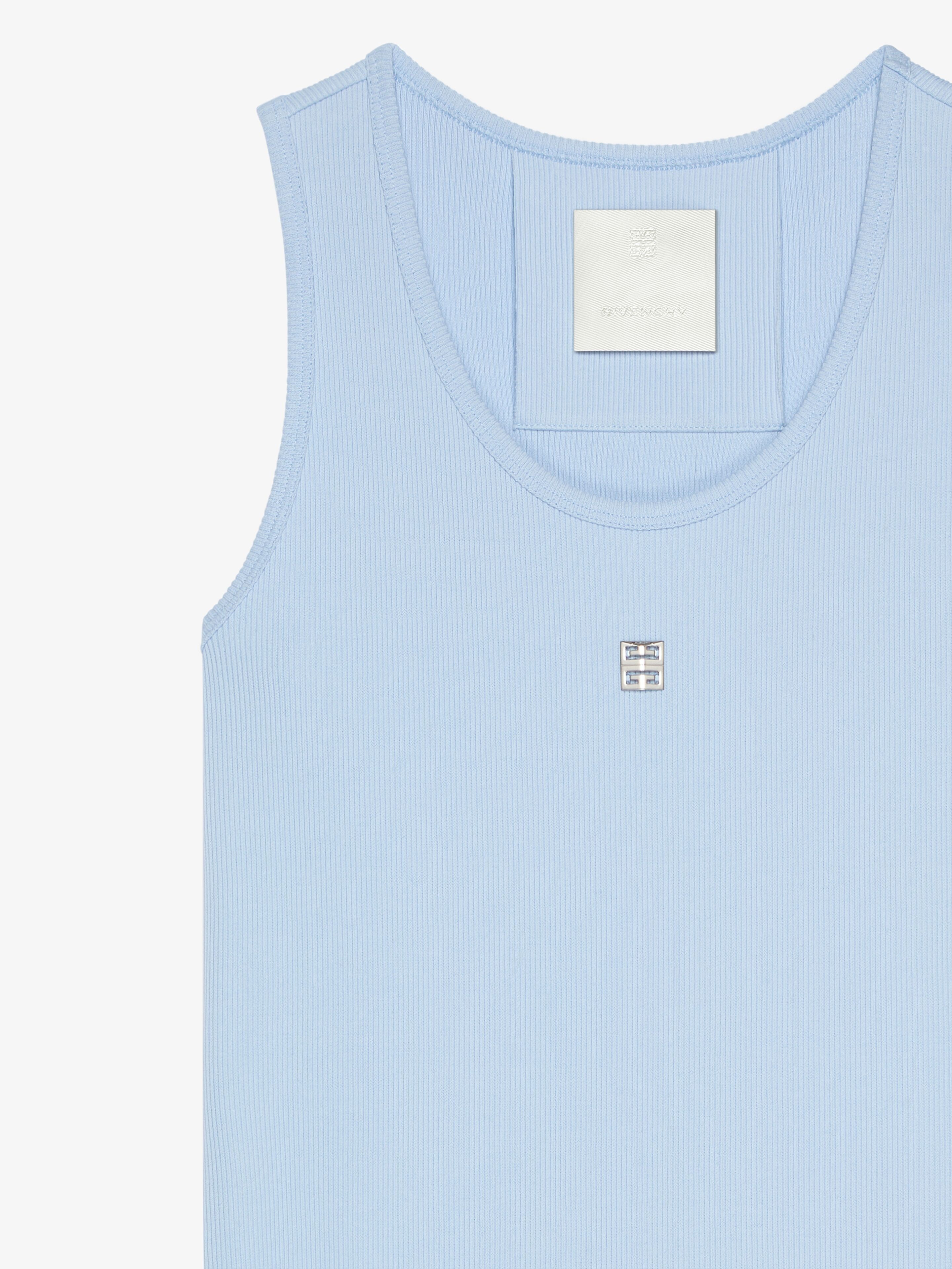 Givenchy o1srvl11e0525 Tank Dress In Cotton With 4G Detail in Blue Size M / US 6-8 / IT 42-44 - 5 Thumbnail