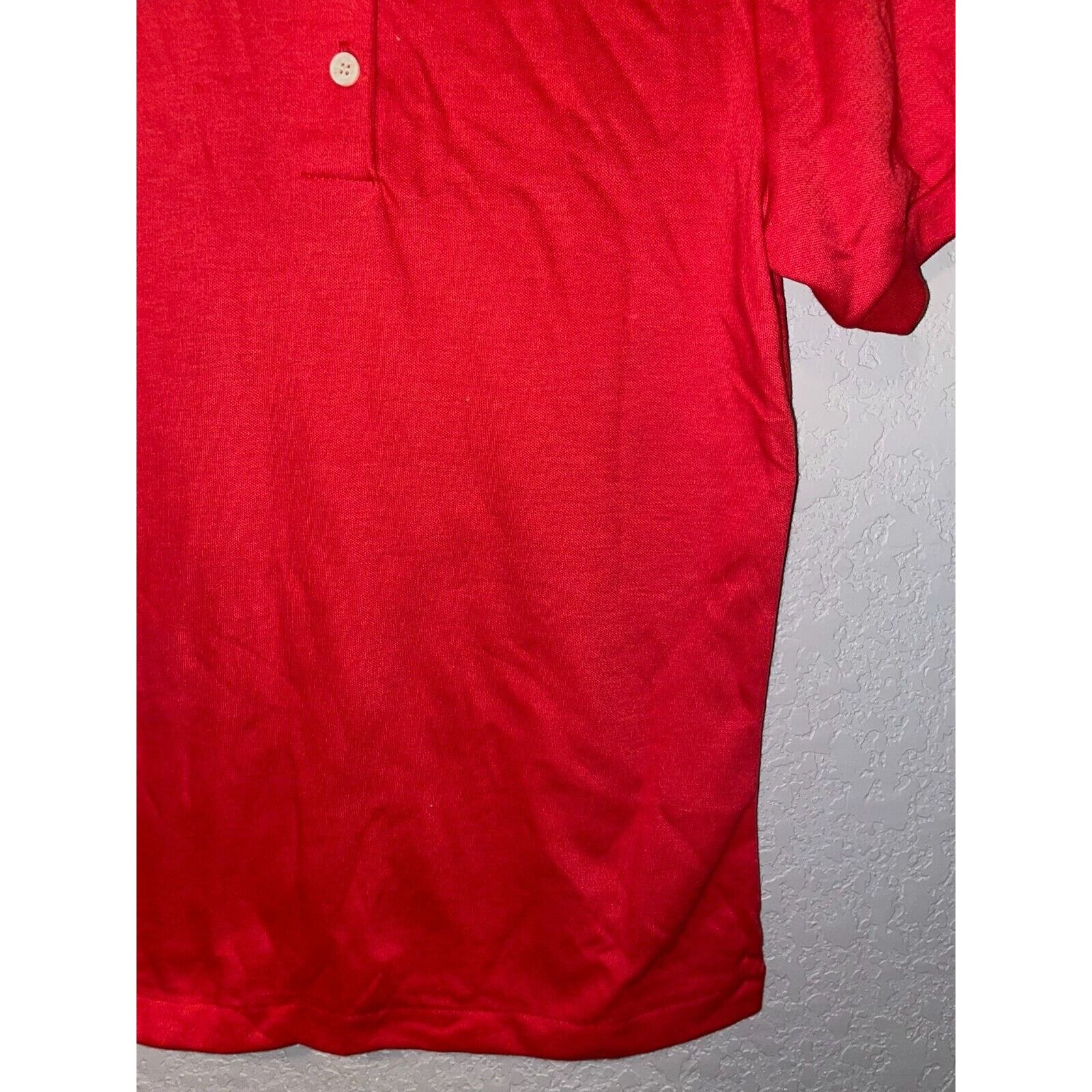 Vintage Womens 1980s Red Polo Shirt Print-Ons Red Top 1980s Medium Size M / US 6-8 / IT 42-44 - 4 Thumbnail