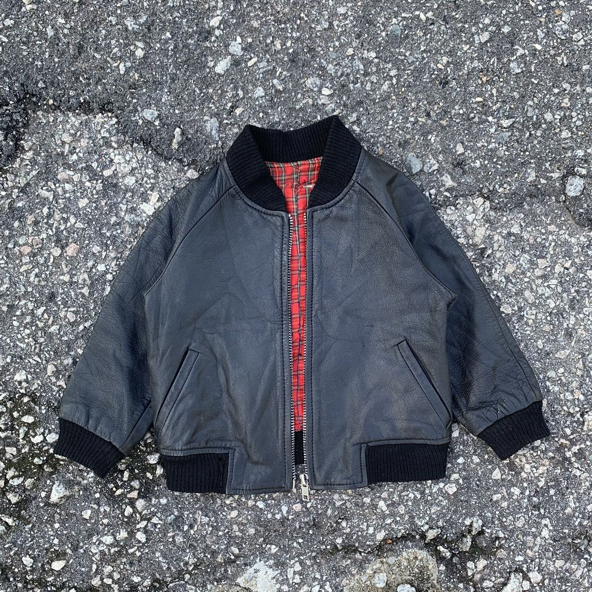 Japanese Brand × Vintage THRIVE WEAR LEATHER JACKET KIDS 3-4 YEAR Size US XXS / EU 40 - 9 Thumbnail