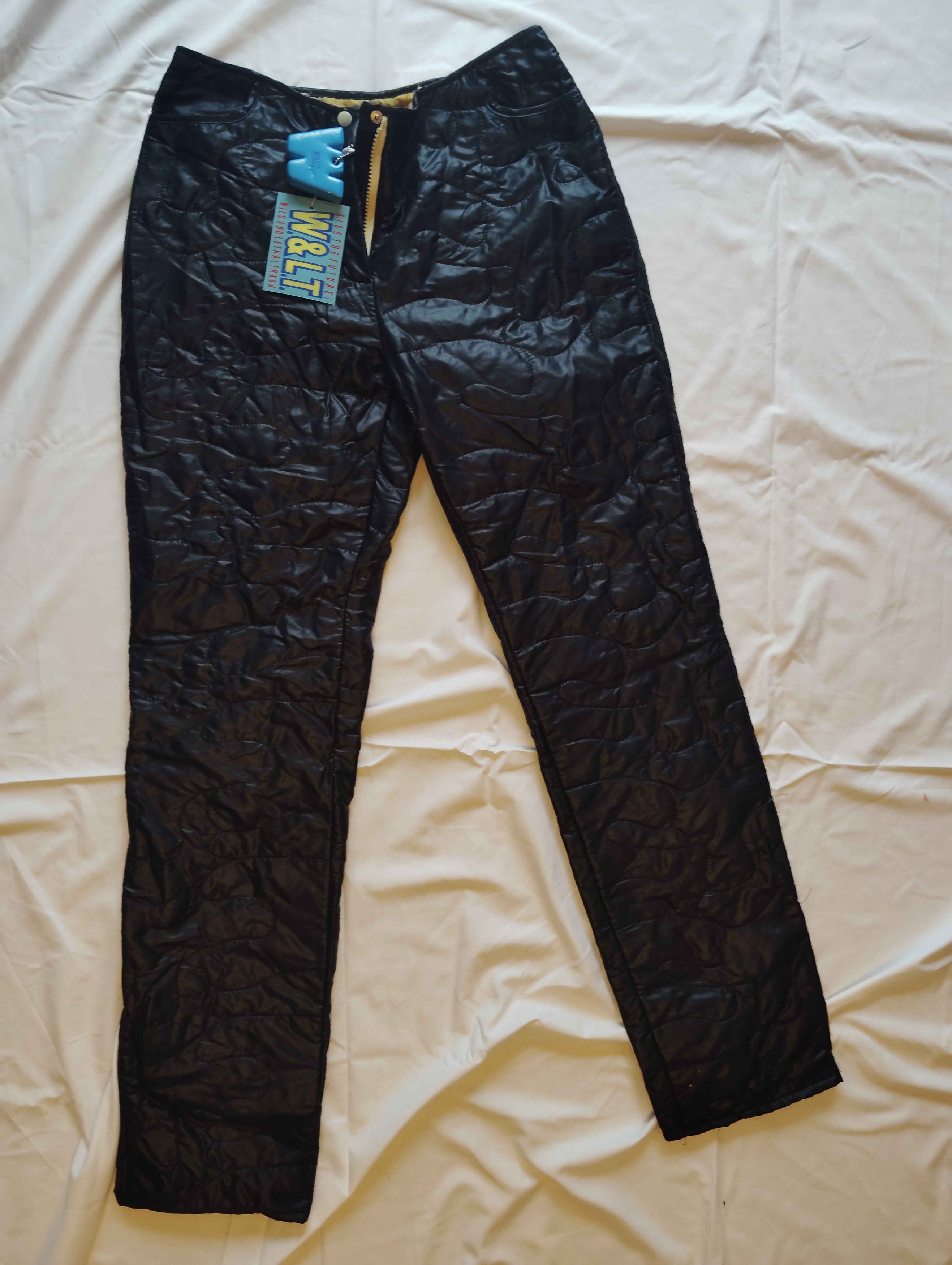 Walter Van Beirendonck W&LT "Wonderland" AW1996 Black Quilted Pants + W Charm Size US 30 / EU 46 - 1 Thumbnail