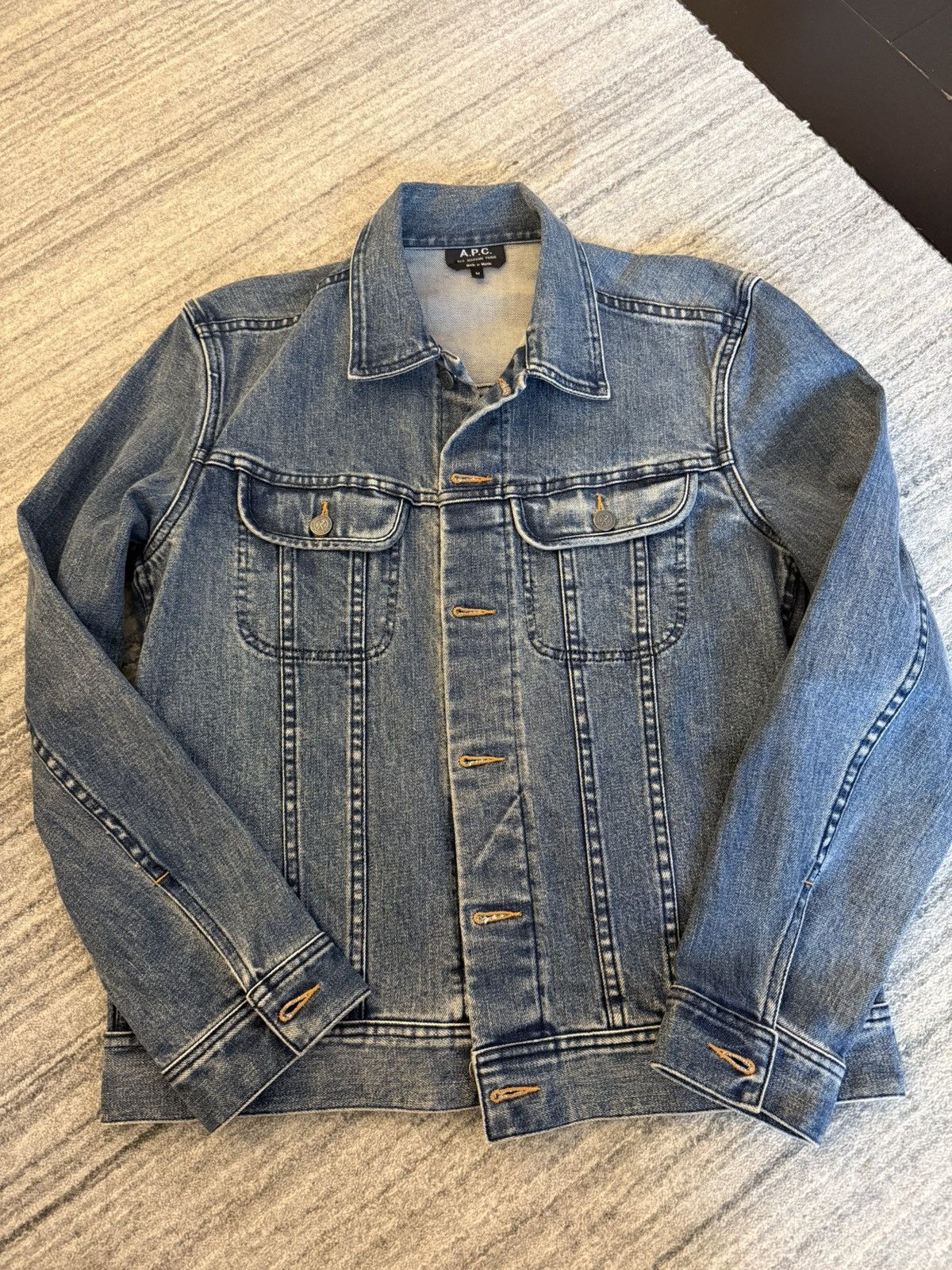 A.P.C. A.P.C. Denim Jacket — Indigo/Mid-Blue Wash Size US M / EU 48-50 / 2 - 1 Thumbnail