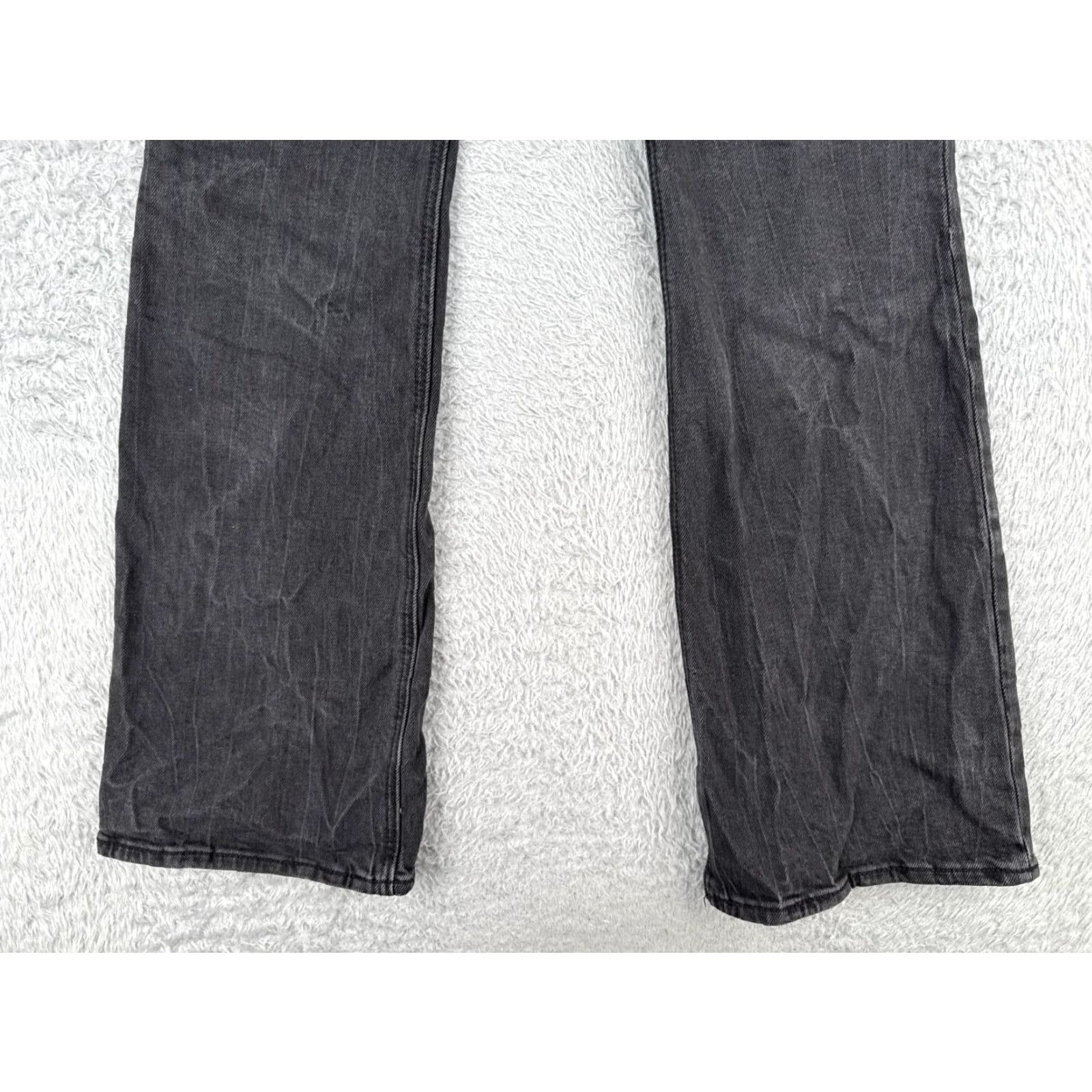 Old Navy Old Navy Jeans Womens 6 Black Denim Flare Extra High Rise Cotton Blend Zip 28x29 Size 28" / US 6 / IT 42 - 2 Thumbnail