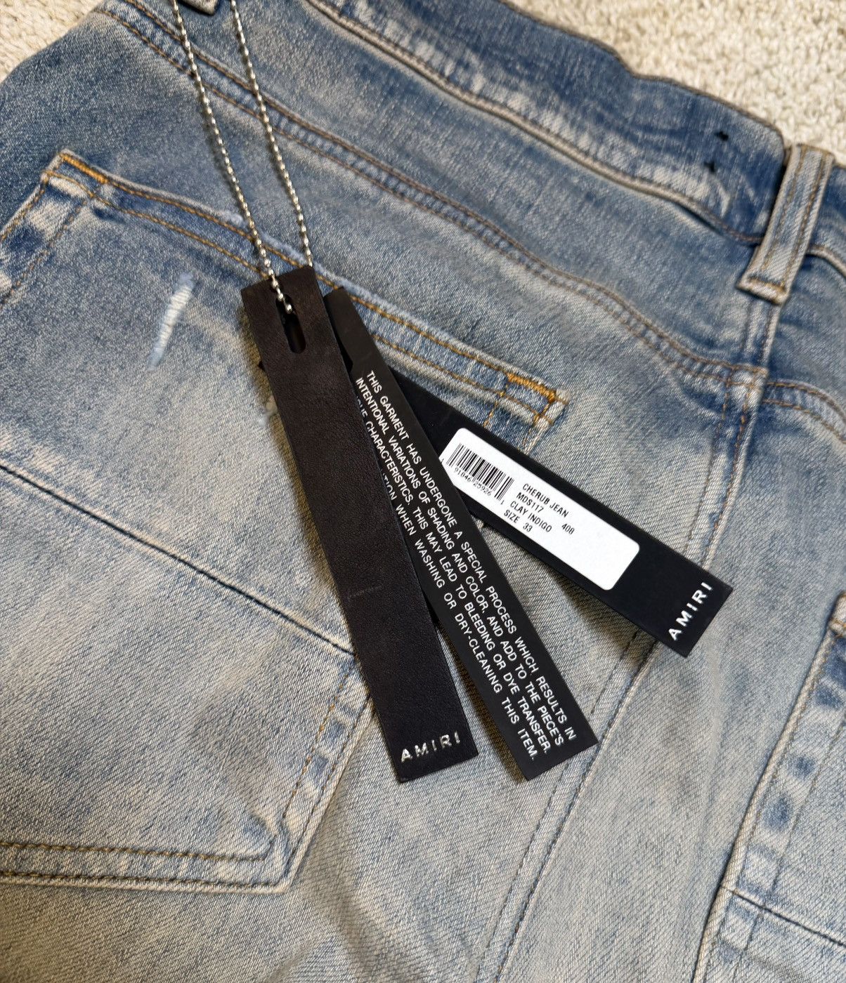 Amiri Amiri Cherub Angel Denim Jeans Size US 33 - 6 Thumbnail