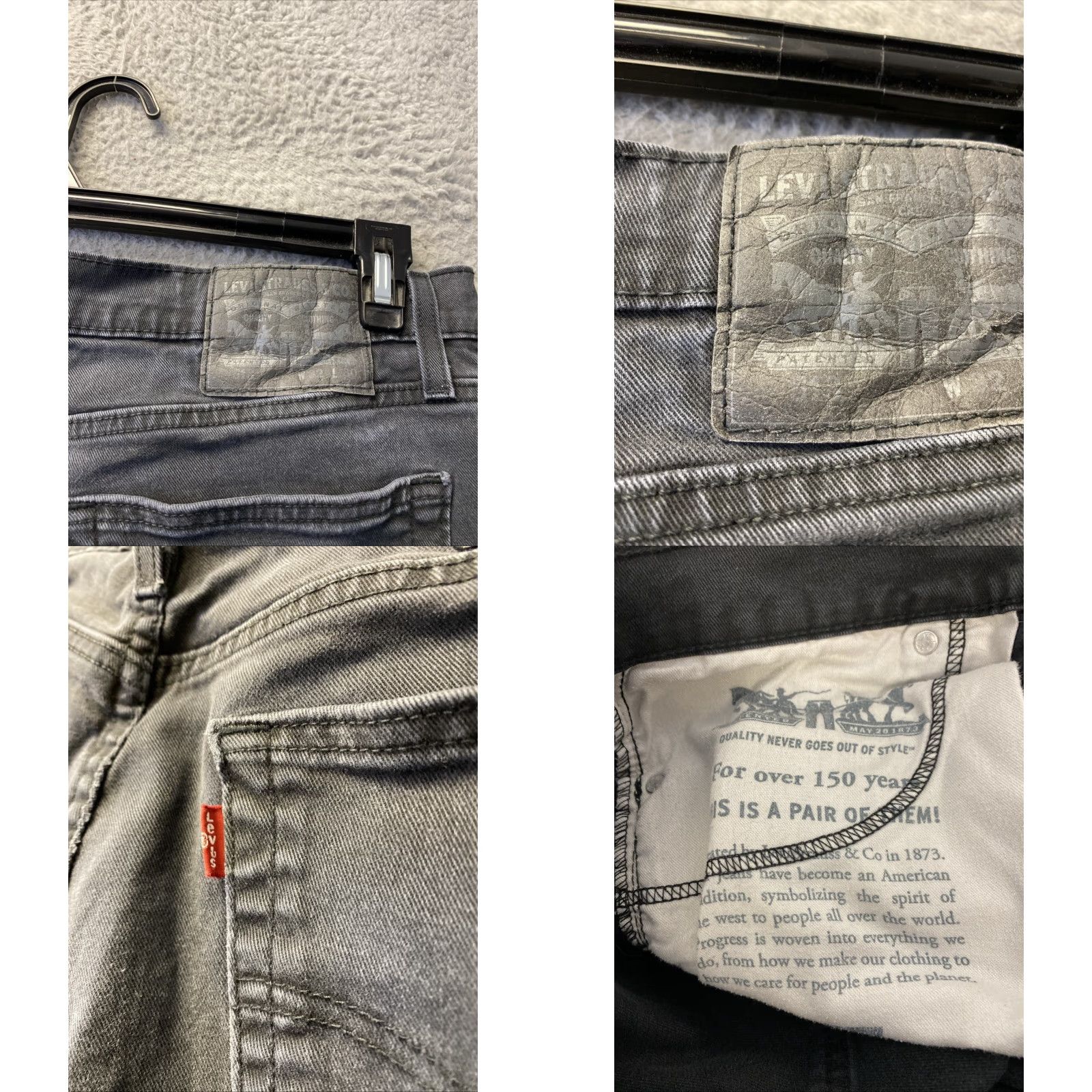 Levi's VINTAGE Levi’s 512 Jeans Slim 32x30 Faded Black Denim 5-Pocket Regular Men Size US 32 / EU 48 - 8 Thumbnail