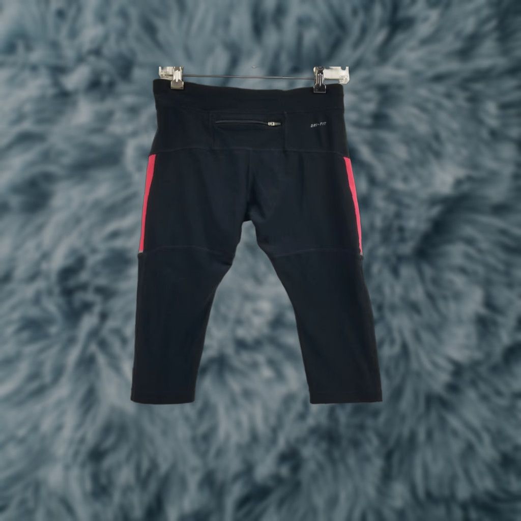 Nike Nike Pro Dri Fit Women’s Compression Cropped Leggings M Black Pink Size 32" / US 10 / IT 46 - 1 Thumbnail