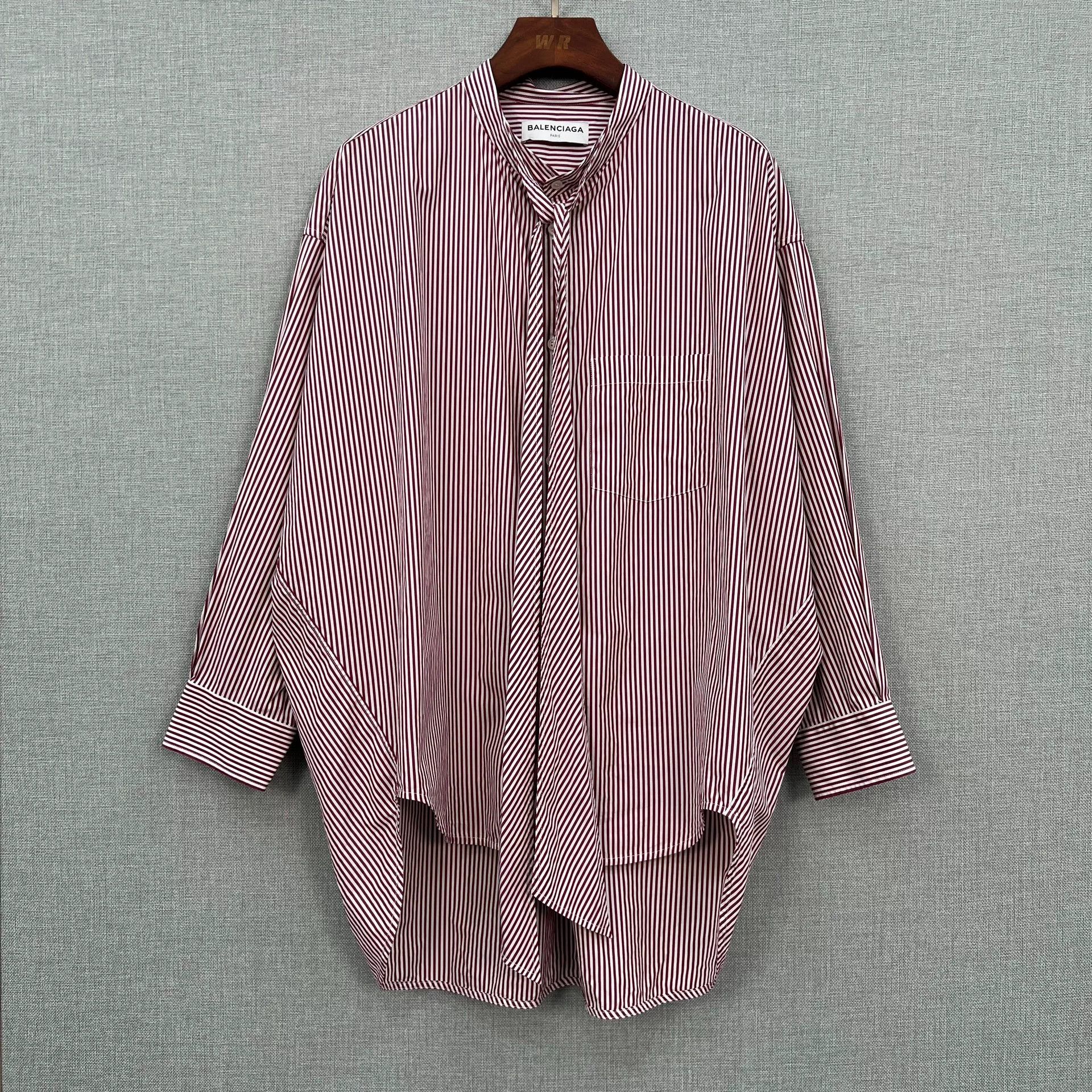 Balenciaga Balenciaga Oversize Logo Stripe Shirt Size S / US 4 / IT 40 - 1 Thumbnail
