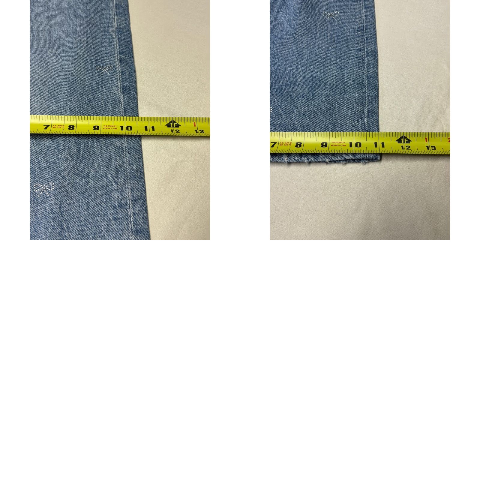Lucky Brand NWT Lucky Brand Lucky Legend Baggy Wide-Leg Jeans Blue 29 32W 31Inseam Embroidered Bow 5-Pocket Denim Jeans Womens behouden Size 29" - 10 Thumbnail