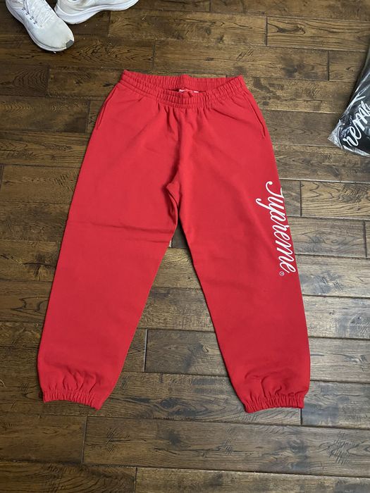 Supreme Raised Script Sweatpants (L) | Grailed