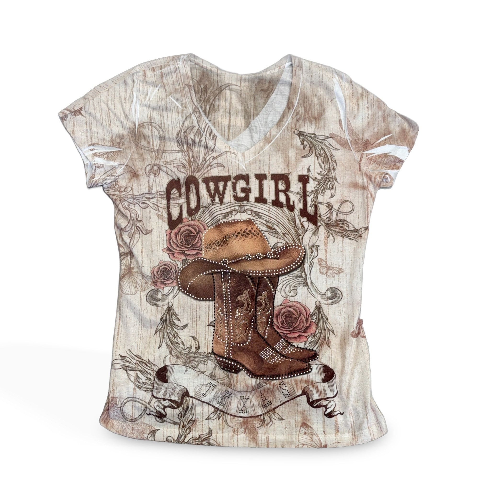 Other L Cow Girl Rhinestones T Size L / US 10 / IT 46 - 1 Thumbnail