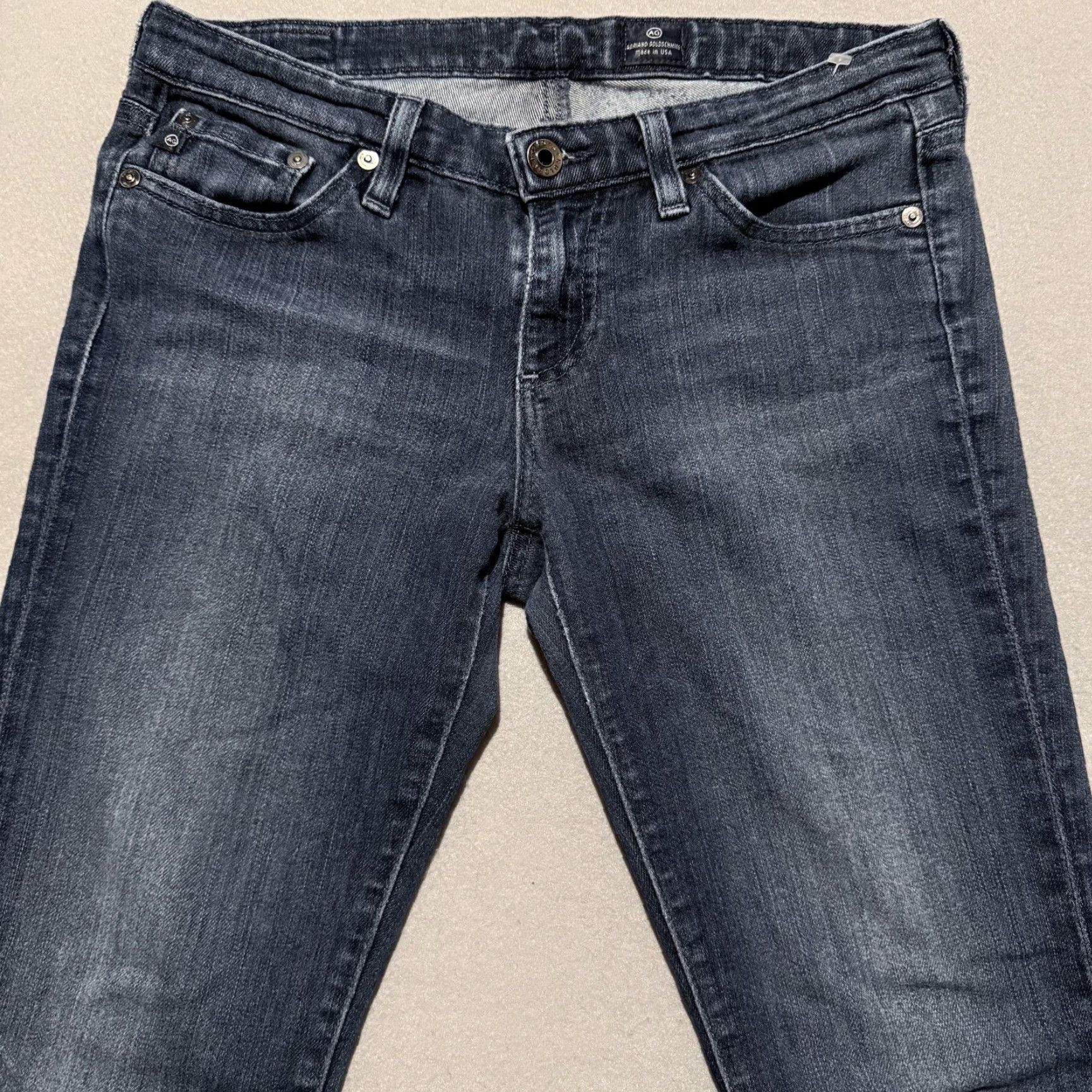 Denime AG Adriano Goldschmied Jeans Women's Blue Denim Slim Straight USA Made 27 Jeans Slim 5-Pocket Design Women's USA Made Blue 27 Size 27" / US 4 / IT 40 - 3 Thumbnail