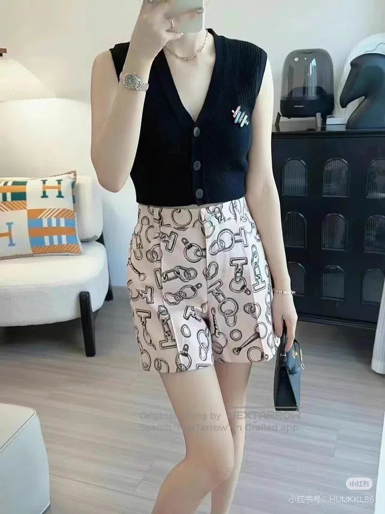 Hermes Hermes Pink denim shorts Size 24" / US 00 / IT 34 - 8 Thumbnail