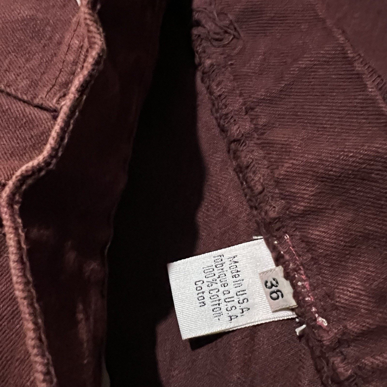 Guess VTG Guess Georges Marciano Jeans Women's Dark Red Tapered Size 30" / US 8 / IT 44 - 7 Thumbnail