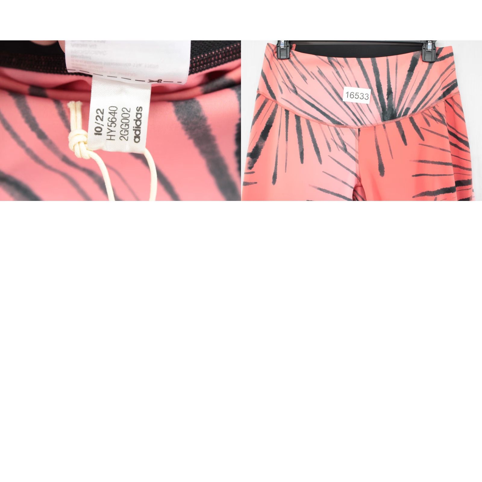 Adidas Adidas Leggings Womens 1X HONORE 11H Tiger Print Scarlet Activewear Yoga Studio Training 26 Inseam Size 40" / US 18 - 8 Thumbnail