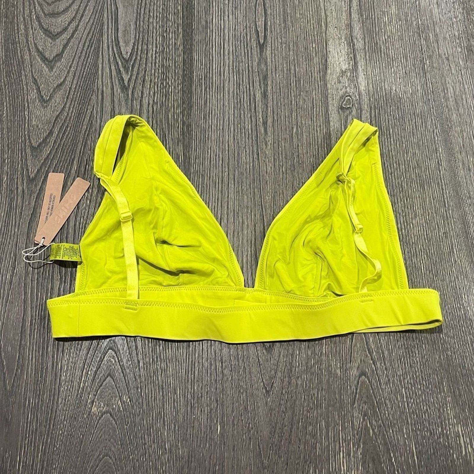 SKIMS NWT Skims Swimwear Signature Swim Plunge Bikini Top 2X Size ONE SIZE - 2 Thumbnail