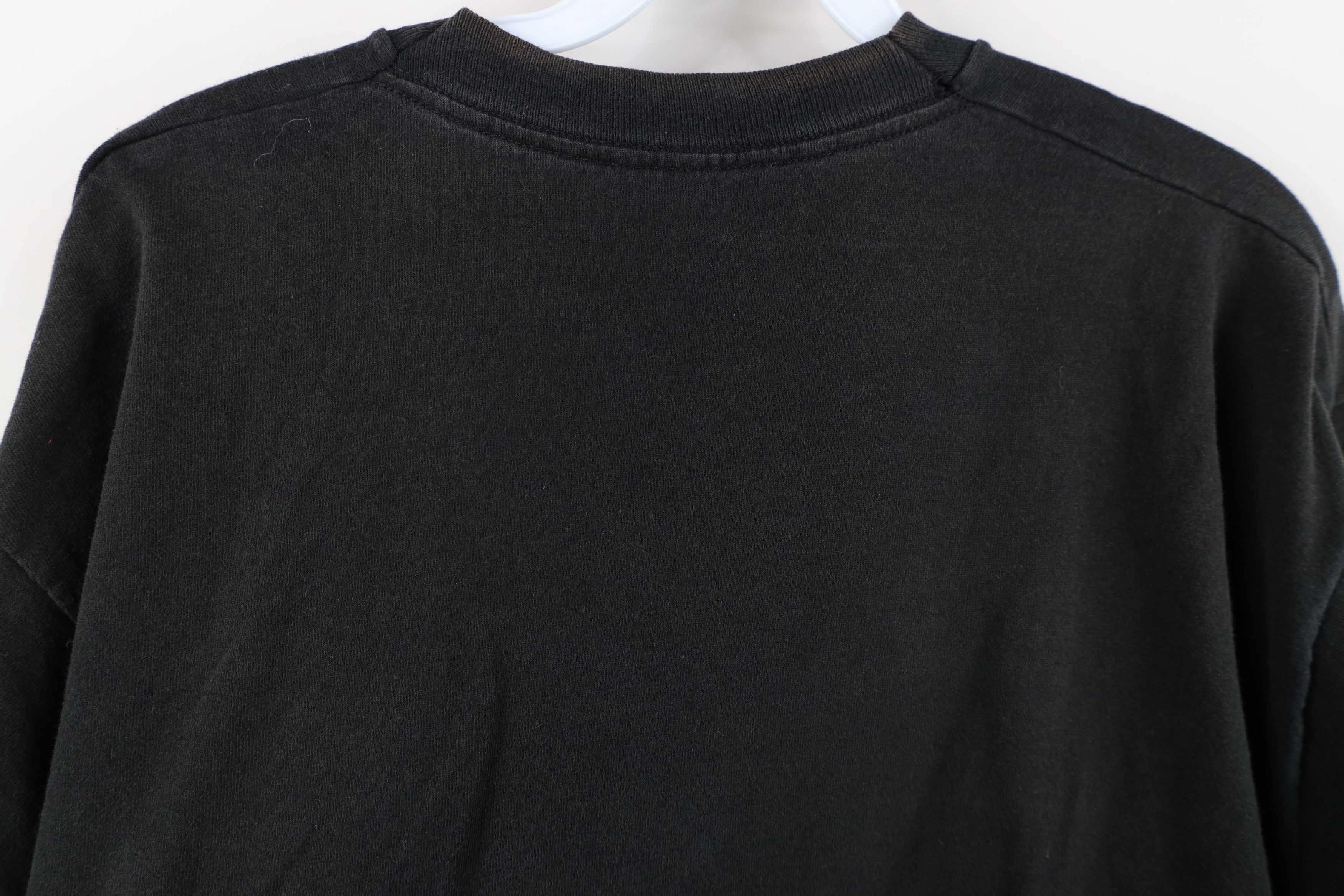 Vintage Vintage 90s Streetwear Heavyweight Cotton T-Shirt Black Size US XL / EU 56 / 4 - 10 Thumbnail