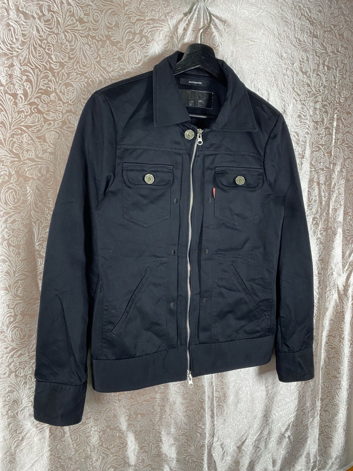JACKROSE Jackrose Black Trucker Jacket Zip Streetwear Workwear Style Size US S / EU 44-46 / 1 - 5 Thumbnail