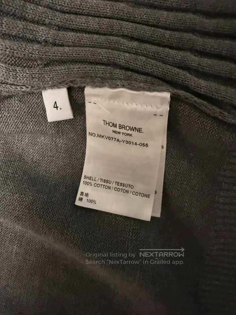 Other Thom Browne Lightweight cotton fine yarn V-neck knit cardi Size US XL / EU 56 / 4 - 3 Thumbnail