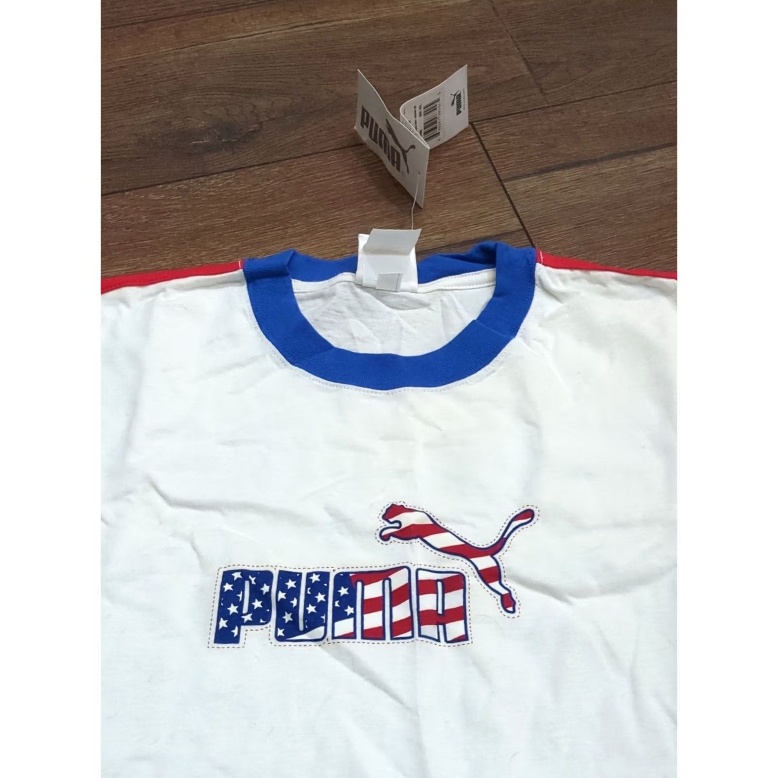 Puma VINTAGE Puma T-Shirt XXL Blue Men 2XL Shirt Mens Blue Puma 90s Size US XXL / EU 58 / 5 - 2 Thumbnail