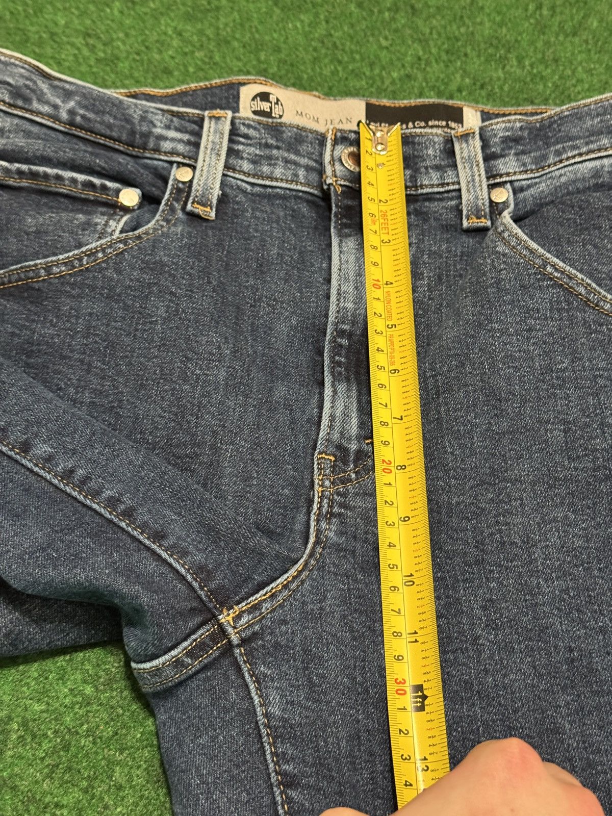Levi's Levis Silvertab Mom Jeans 32x27 Dark Wash Denim Jeans Size 32" / US 10 / IT 46 - 11 Thumbnail