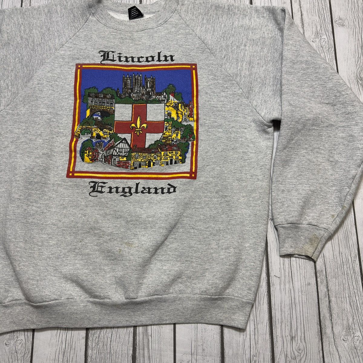 Vintage Vintage Lincoln England sweatshirt Size US XL / EU 56 / 4 - 3 Thumbnail