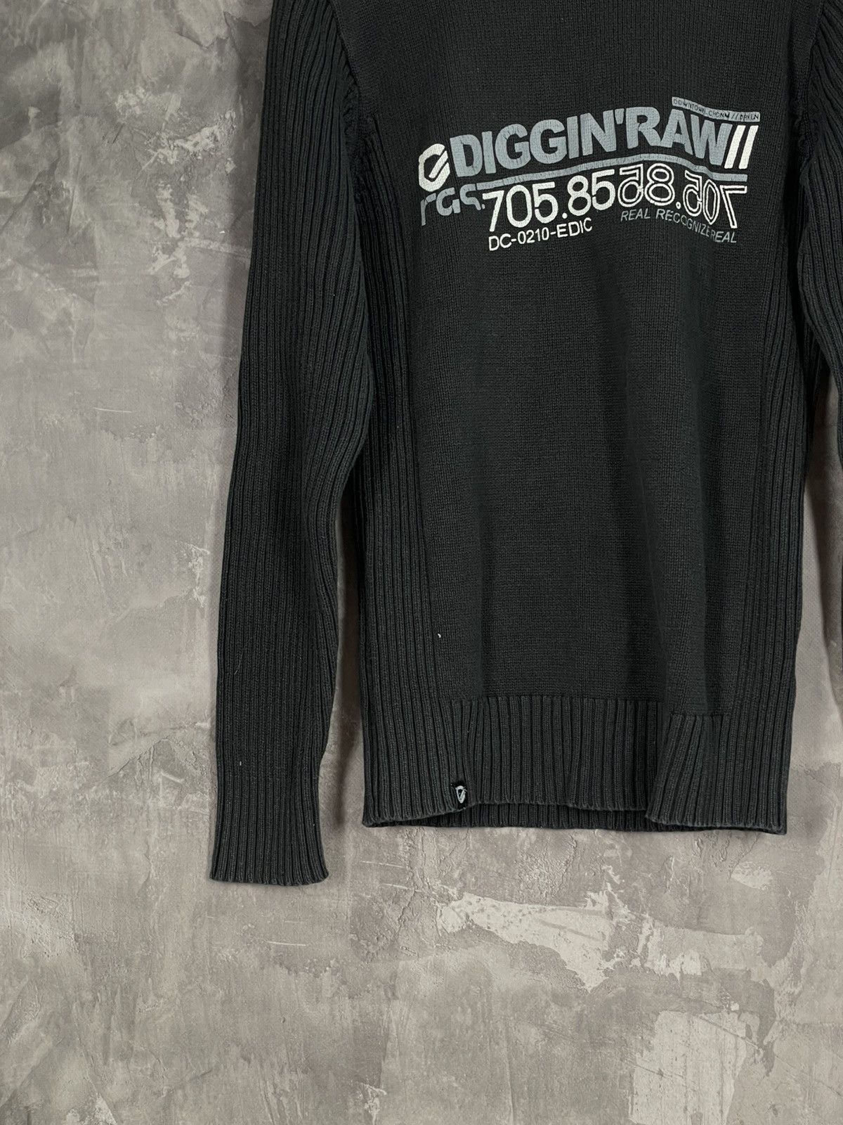 Vintage Y2K VTG Japanese style 3D striped knit sweater zip D&G style Size US S / EU 44-46 / 1 - 5 Thumbnail