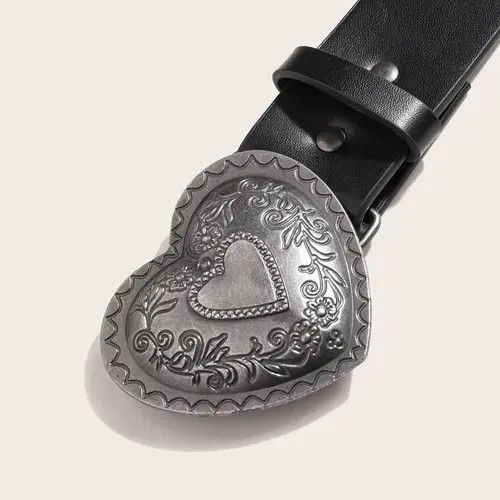 Designer × Vintage Vintage PU Leather Love Carving Belt Size ONE SIZE - 3 Thumbnail