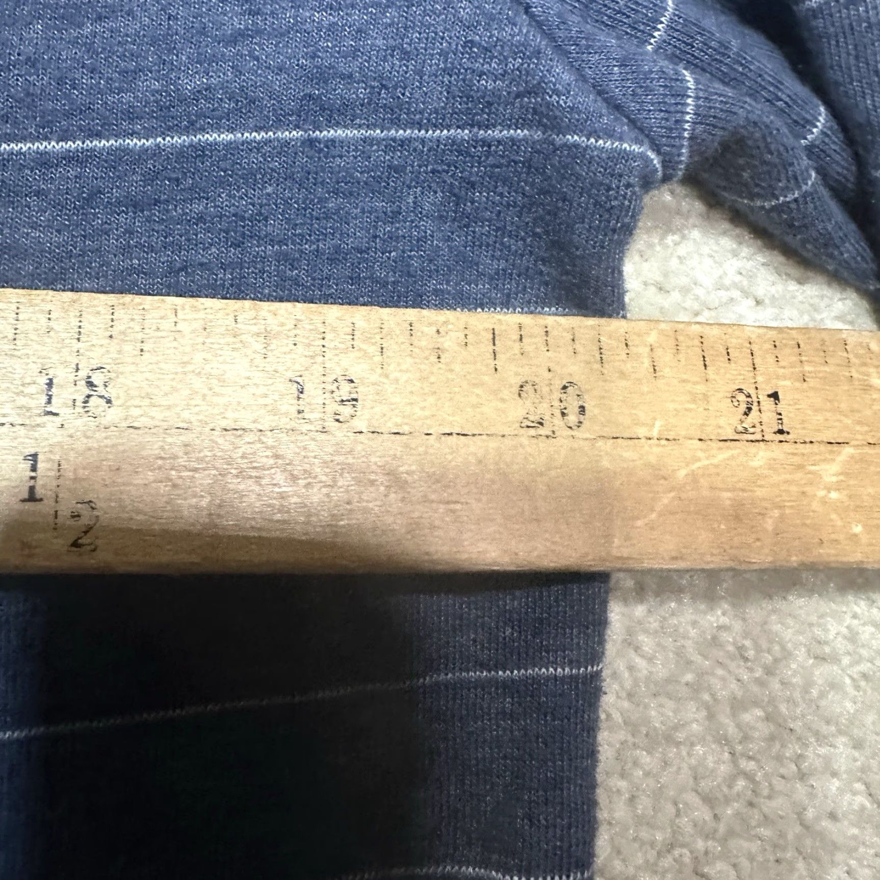 Marine Layer Marine Layer Henley T Shirt Mens Medium Blue Longsleeve Striped Size US M / EU 48-50 / 2 - 6 Thumbnail
