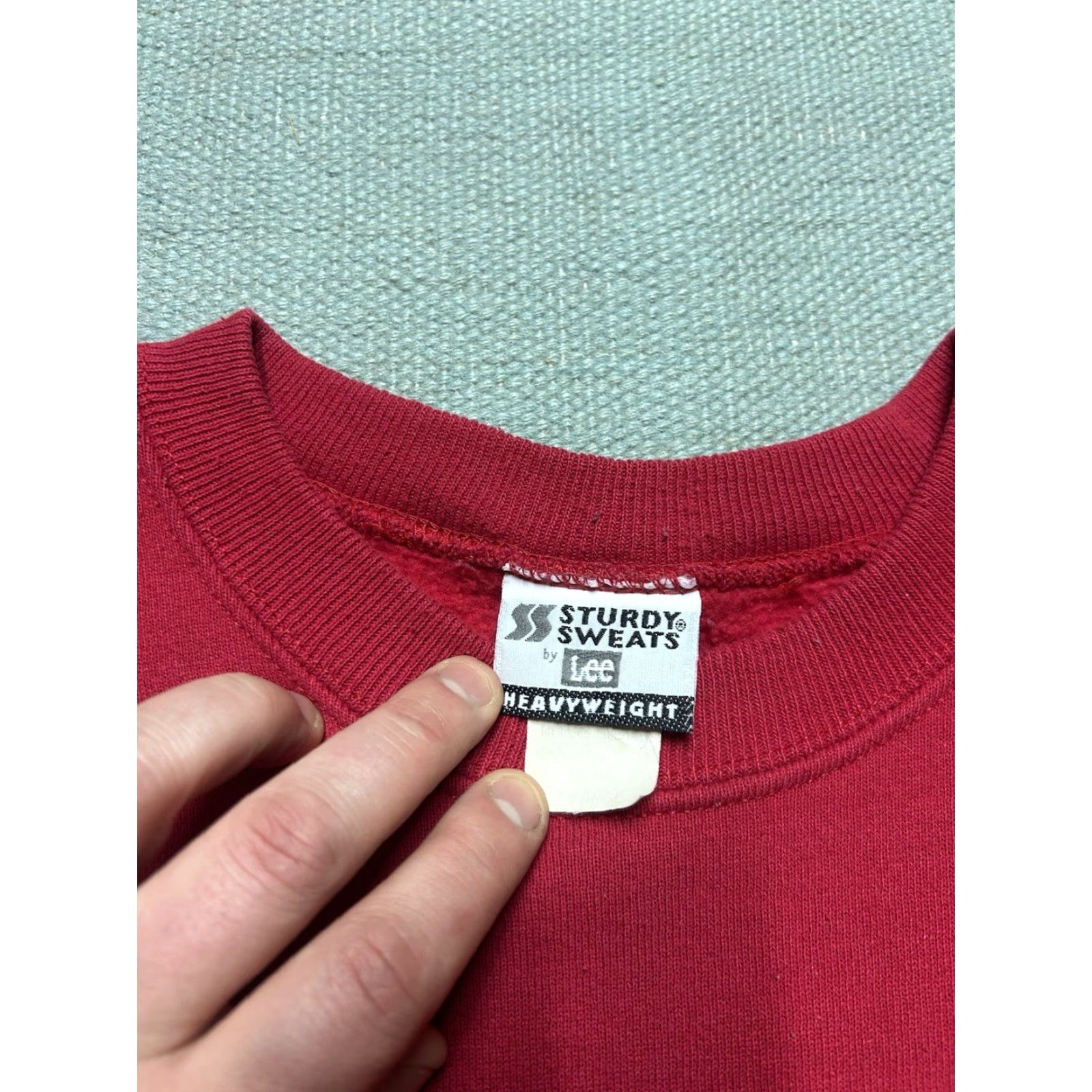Lee VINTAGE Lee Sweatshirt 90s Crewneck Red Heavyweight XL Mens Size US XL / EU 56 / 4 - 5 Thumbnail