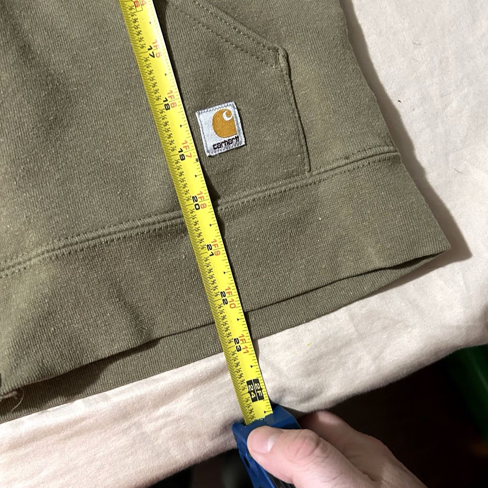 Carhartt VINTAGE Carhartt Workwear Zip Up Hoodie Women XS Green Spellout Y2K Size XS Size XS / US 0-2 / IT 36-38 - 7 Thumbnail