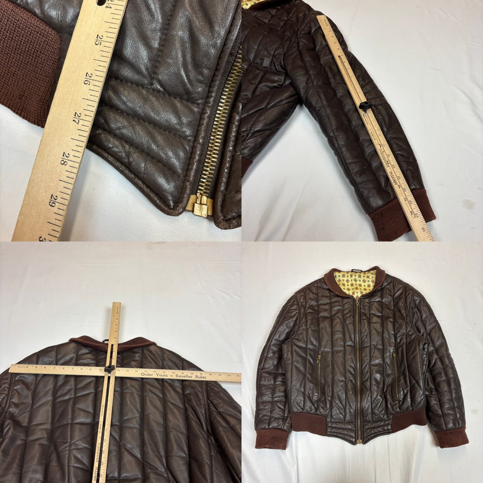 Valentino Vintage Valentino Pelle Quilted Lambskin Leather Bomber Jacket XL Men's Size US XL / EU 56 / 4 - 8 Thumbnail