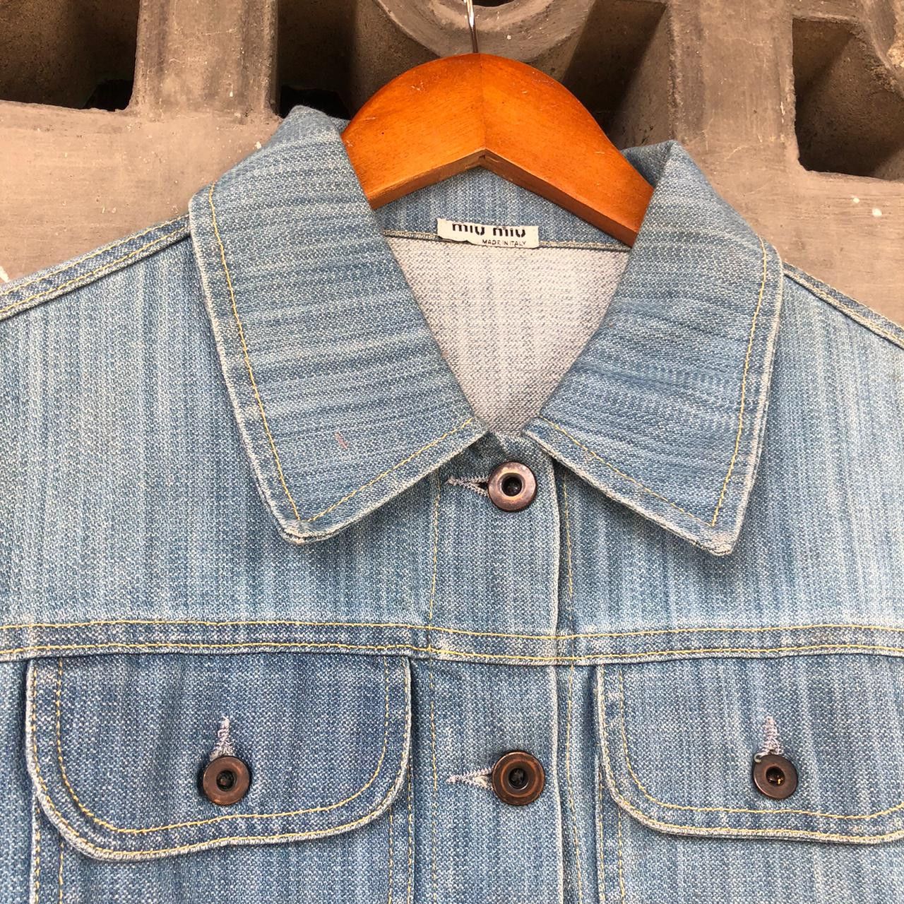 Miu Miu Miu Miu Western Denim Jacket Size US S / EU 44-46 / 1 - 4 Thumbnail