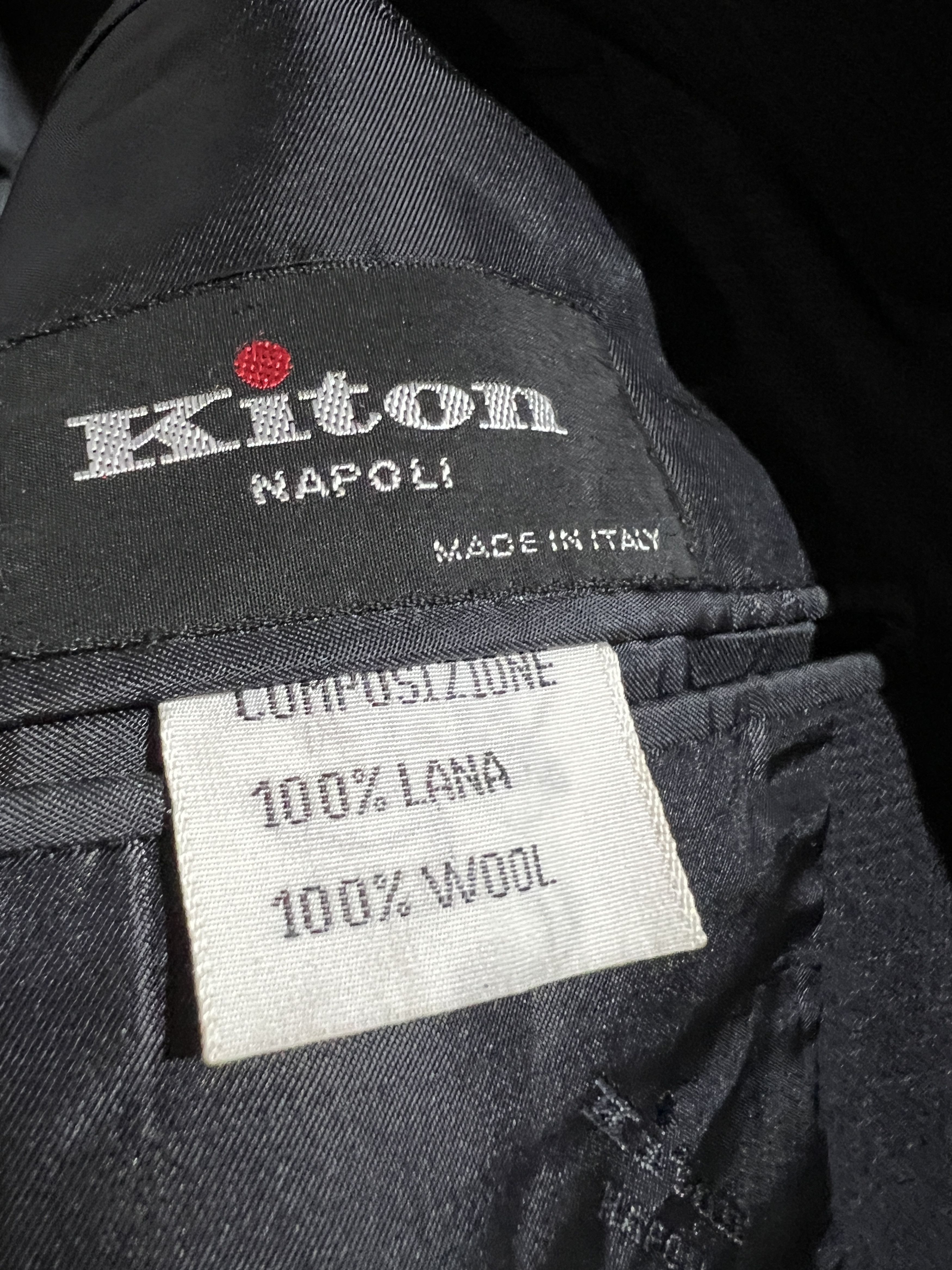 Kiton Kiton Blazer Jacket size 48 Blanc Blu Super 180 14 Micron Size 48R - 3 Thumbnail