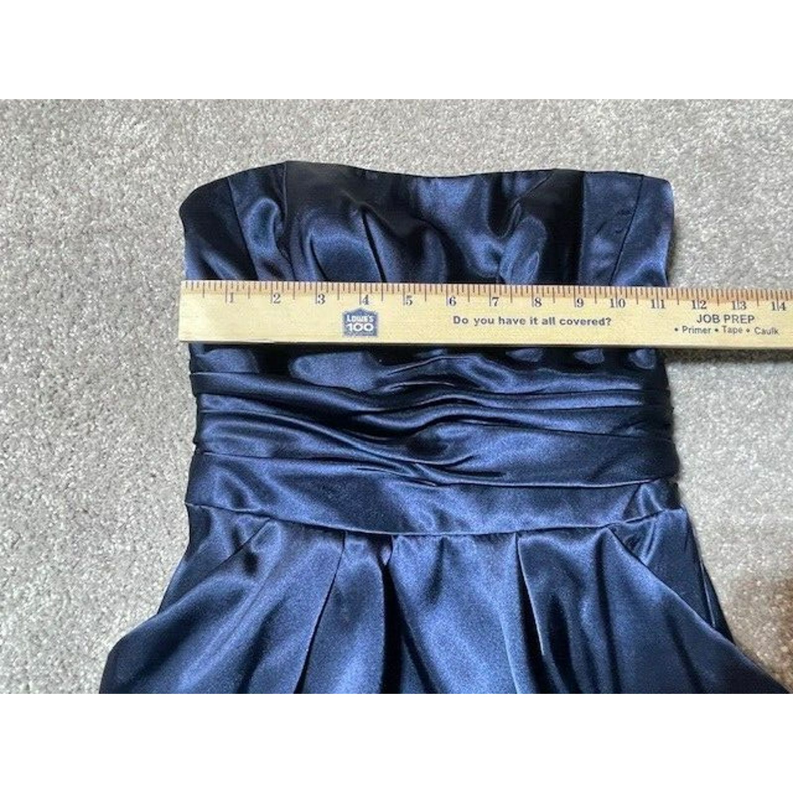 Other Davids Bridal Strapless Satin Dress 2 Prom Formal Romantic Size XS / US 0-2 / IT 36-38 - 5 Thumbnail